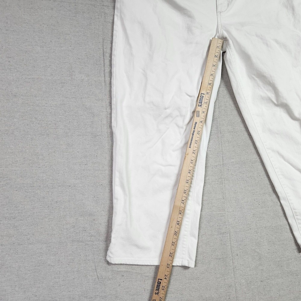 Eddie Bauer Womens Size T16 White Curvy Crop Capri Denim Jeans - Picture 5 of 14
